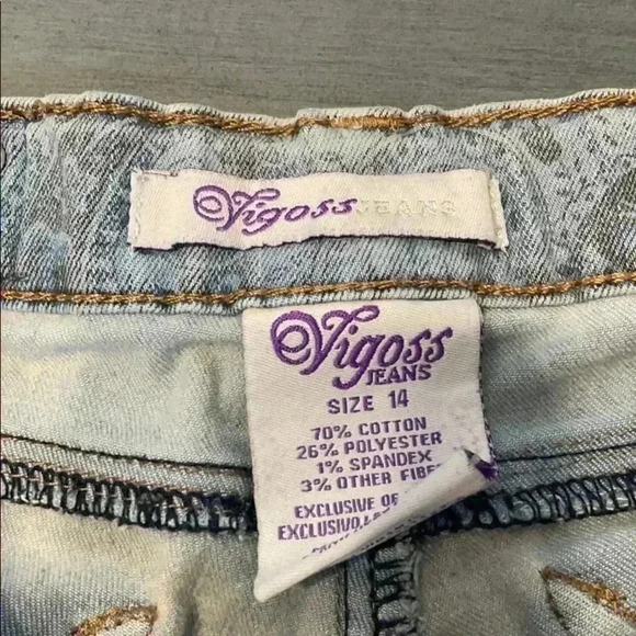 VIGOSS Girls Paisley Patterned Denim Shorts - Picture 5 of 5